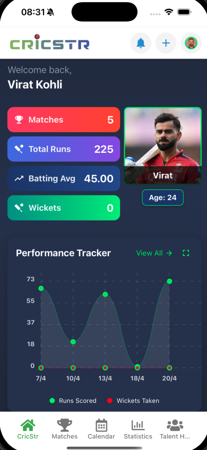 Cricket Mobile App